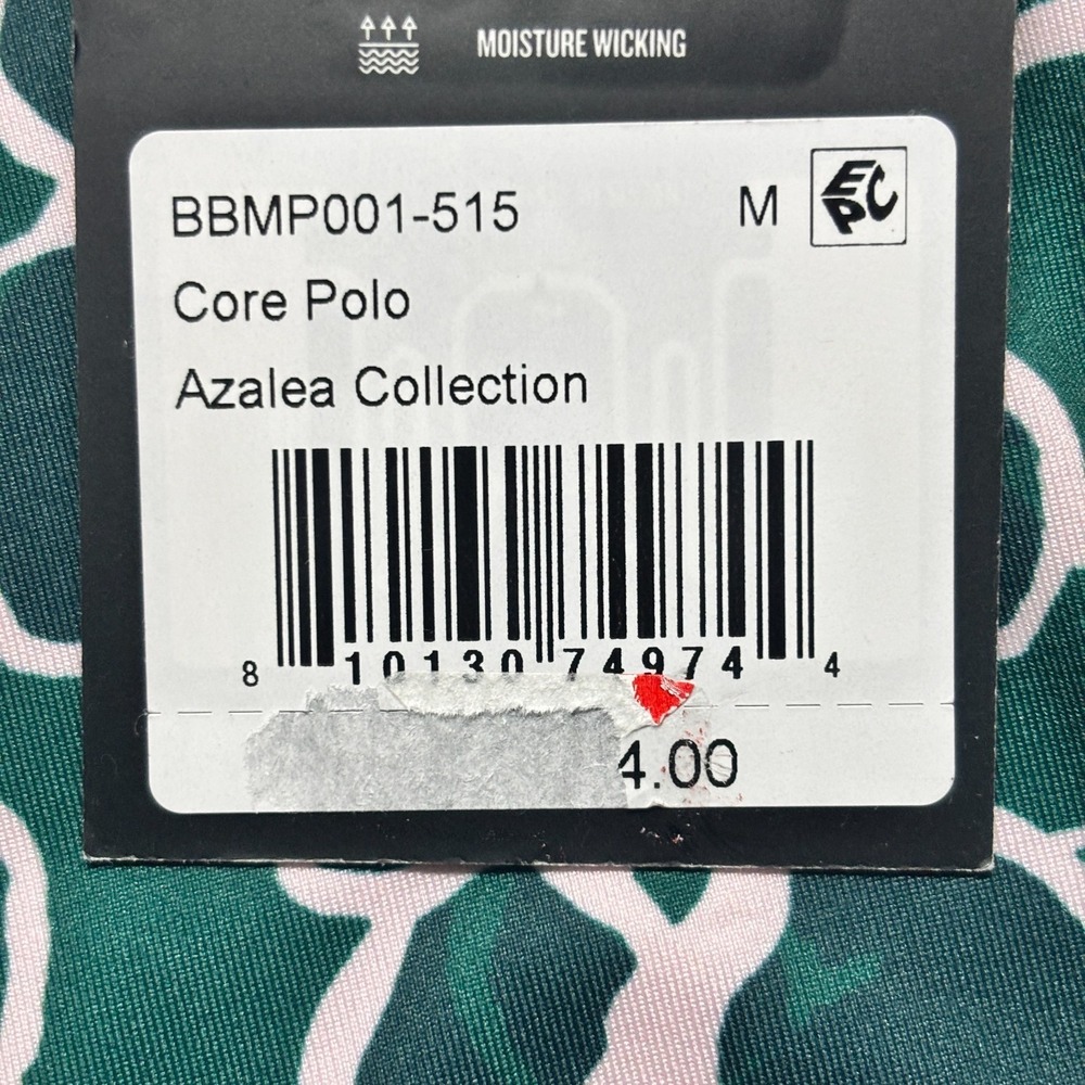 NWT Bad Birdie Polo Azalea Collection Golf Shirt Mens M Geometric Floral MSRP$84 - Picture 4 of 5